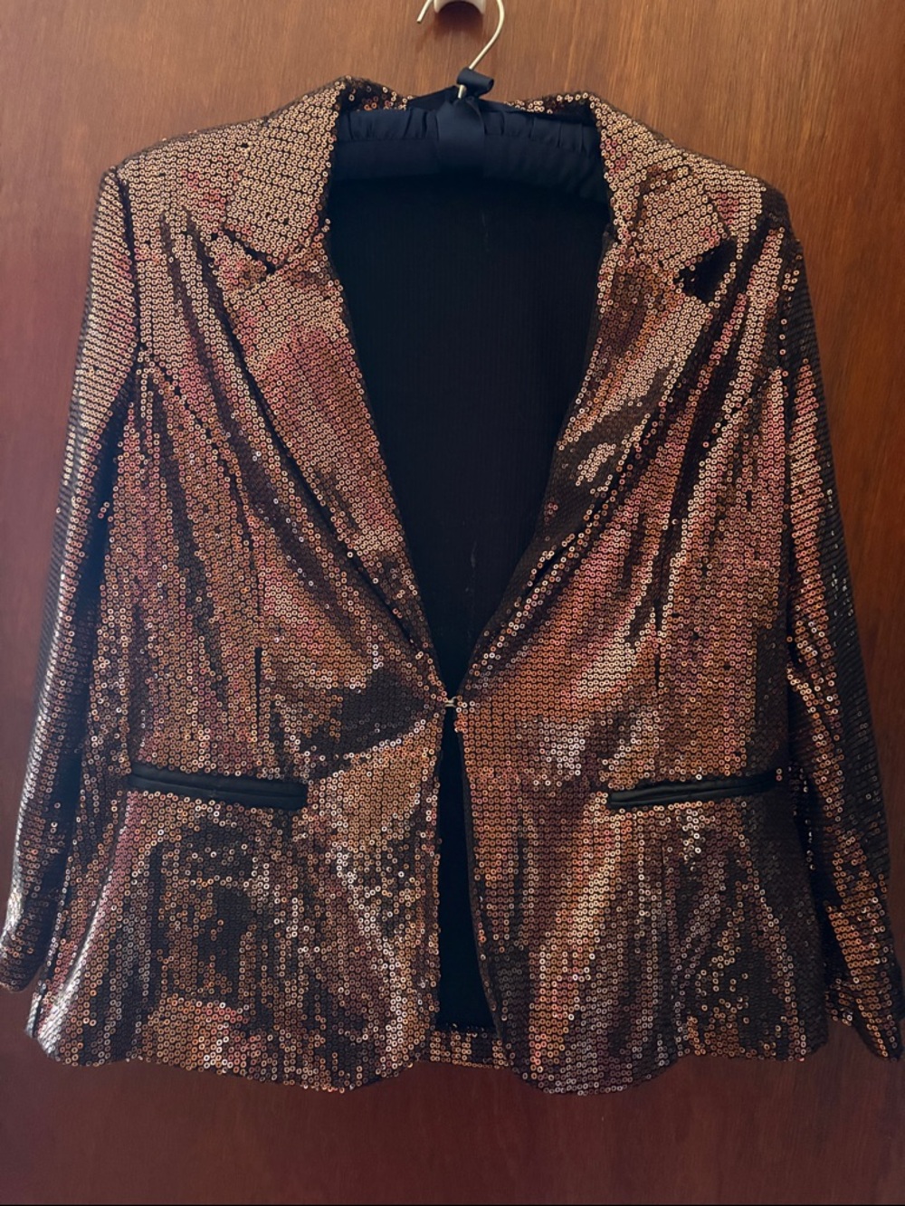 Sequin Blazer Jacket - Rose Gold